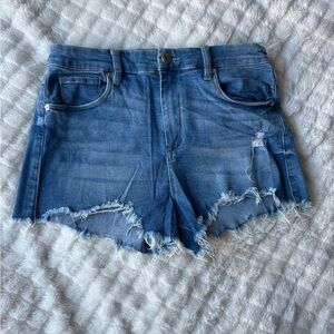 Denim Blue Distressed Women's Shorts